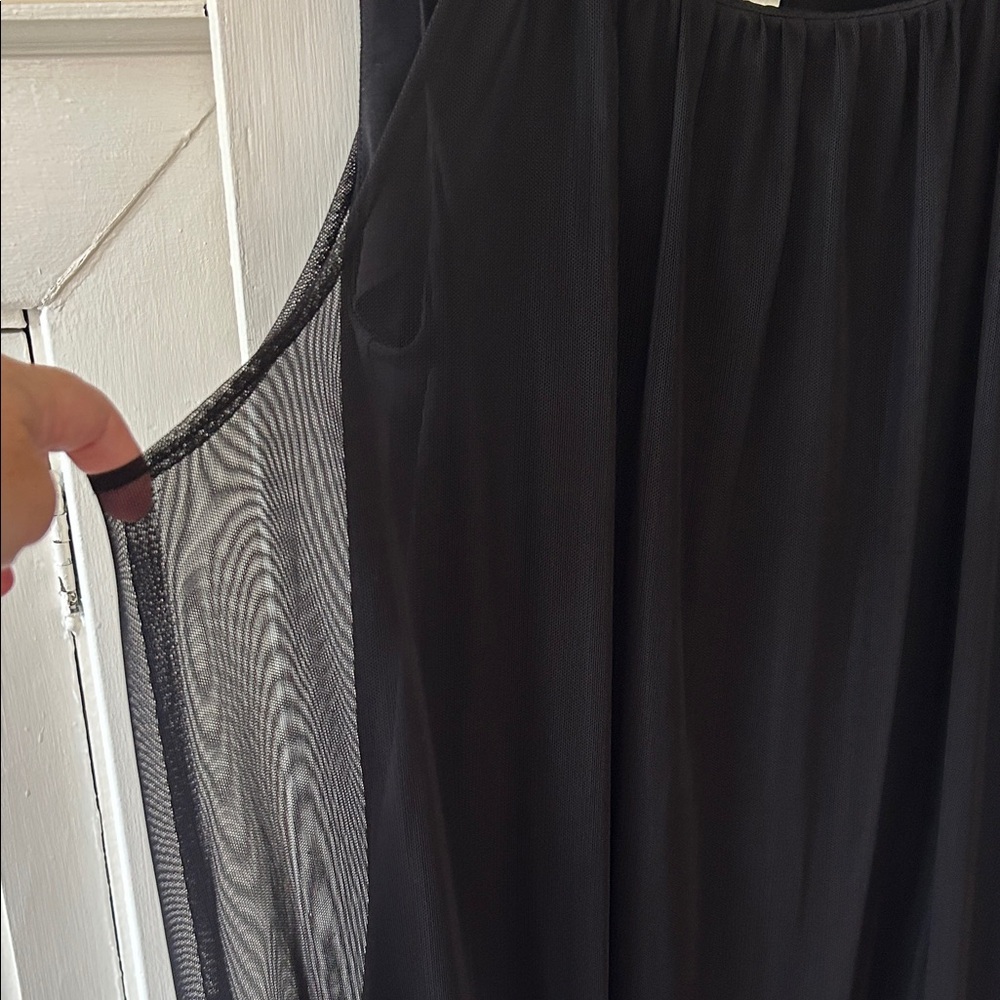 Calvin Klein Black Mini Dress, body con with sheer bubble - Picture 4 of 12